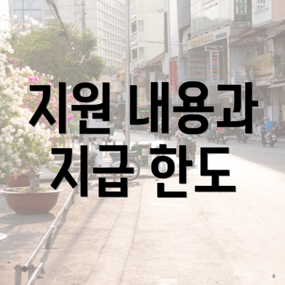 지원 내용과 지급 한도
