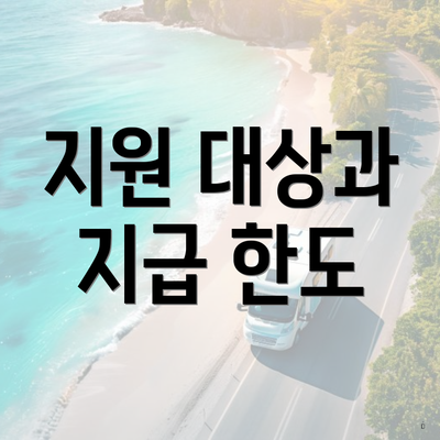 지원 대상과 지급 한도