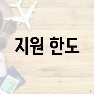 지원 한도