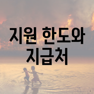 지원 한도와 지급처