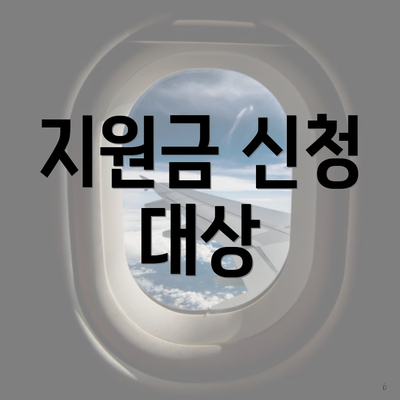 지원금 신청 대상