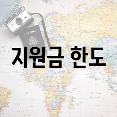 지원금 한도