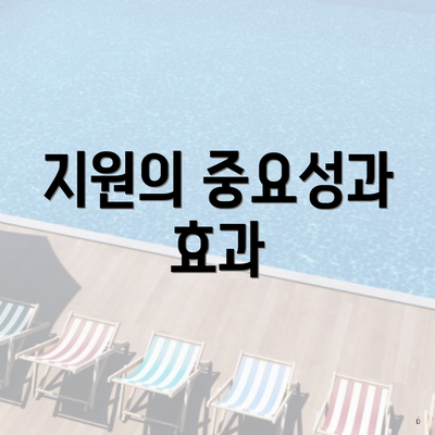 지원의 중요성과 효과