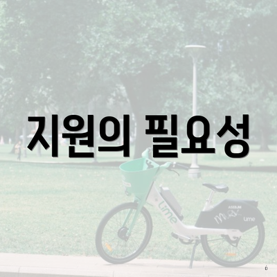 지원의 필요성