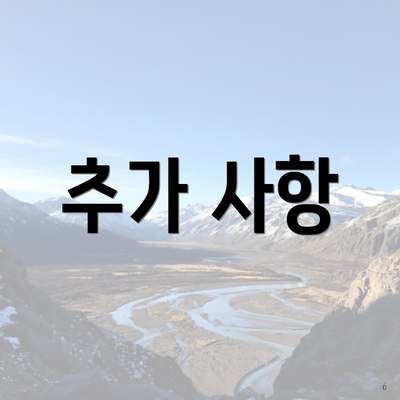 추가 사항