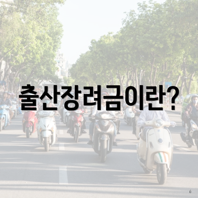 출산장려금이란?