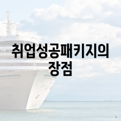 취업성공패키지의 장점