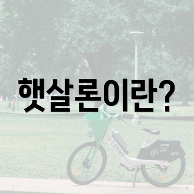 햇살론이란?
