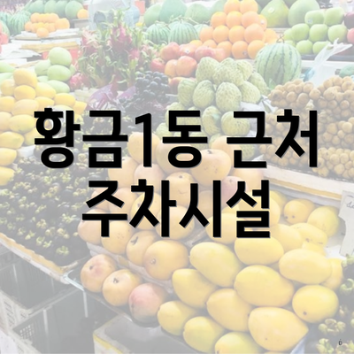 황금1동 근처 주차시설