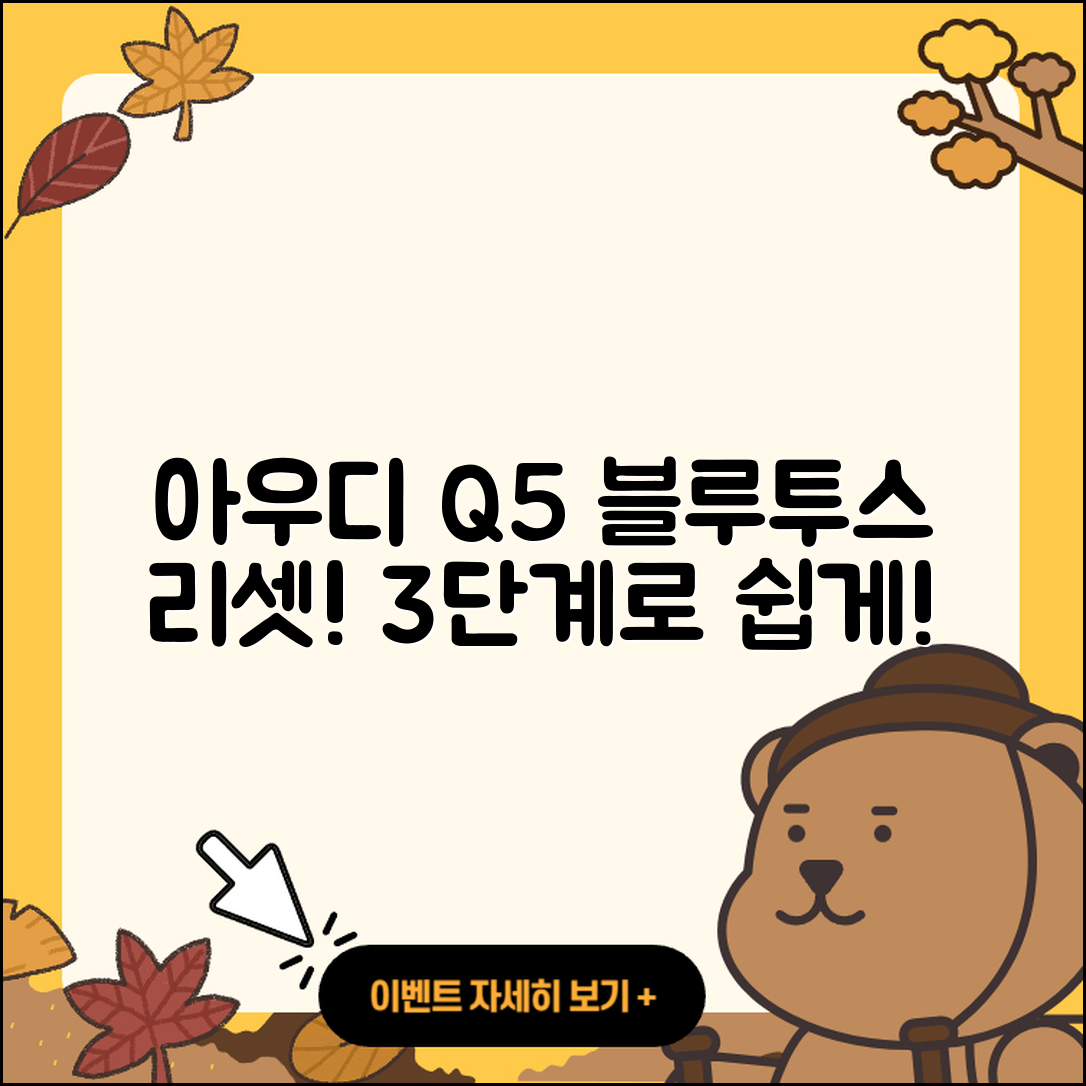 아우디 Q5 블루투스 리셋 3단계!