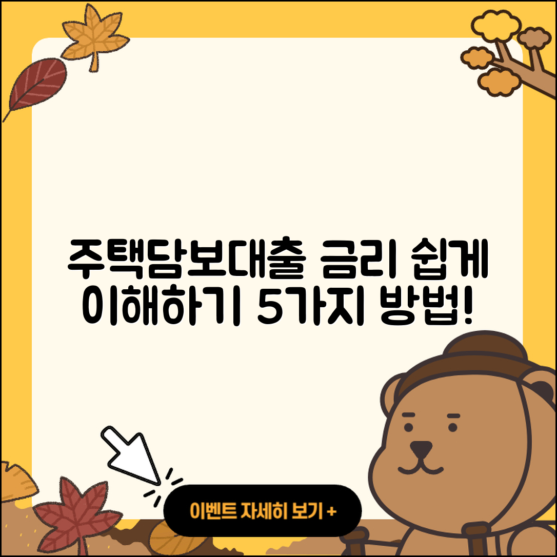 주택담보대출 금리 쉽게 이해하는 5가지 방법