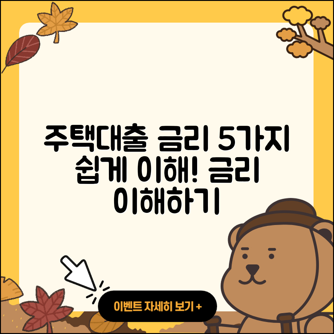 주택대출 금리 이해하기 쉽게 5가지