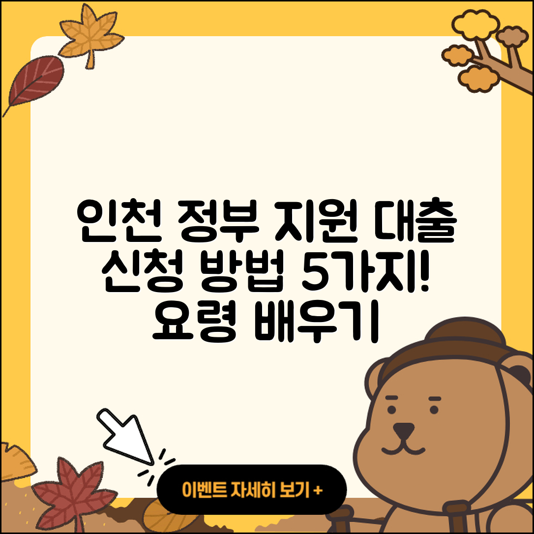 인천 정부지원대출 신청 방법 5가지 요령