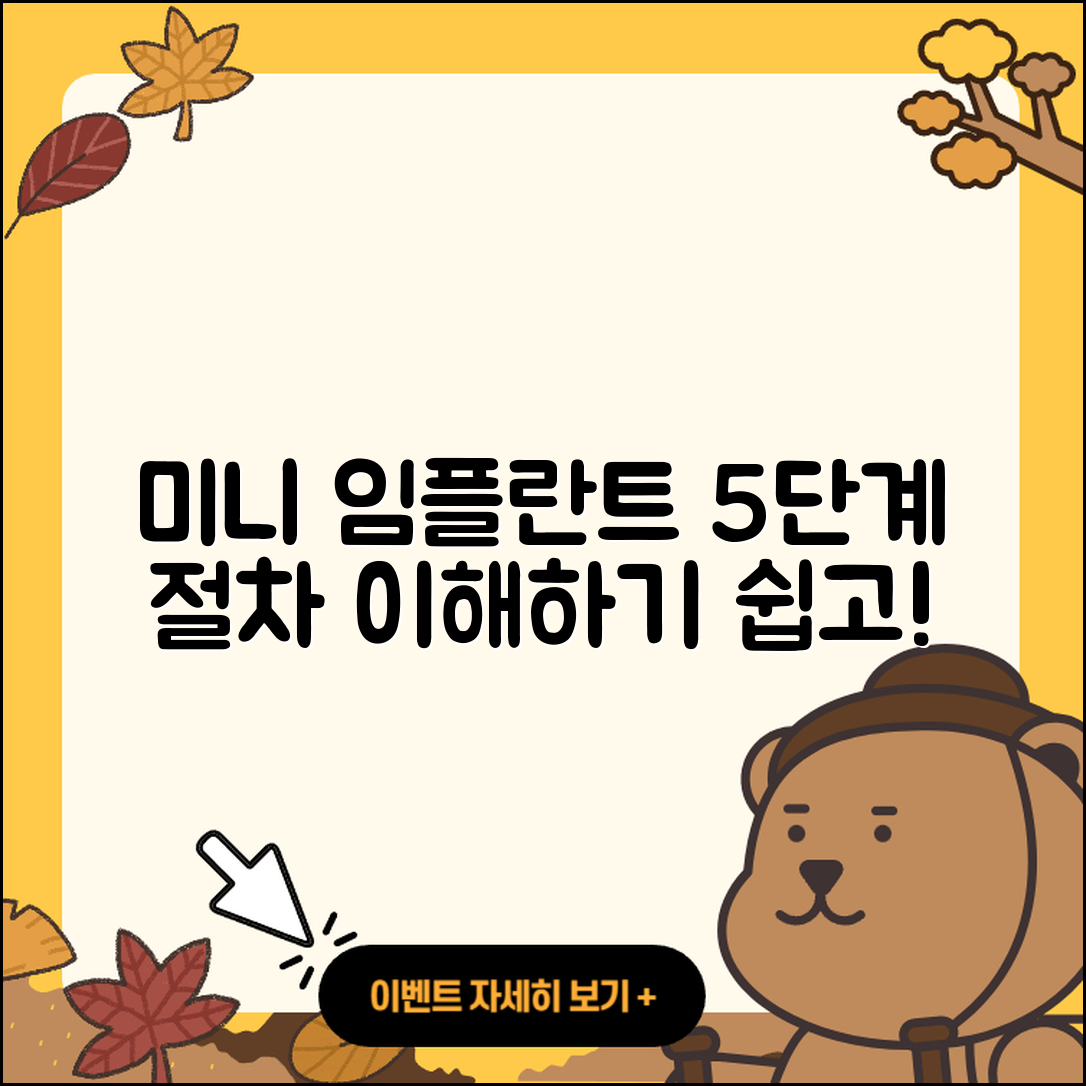 미니 임플란트 절차 이해하기 5단계